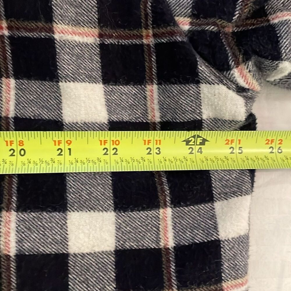 Royal Knight Vintage Flannel Shacket Shirt Jacket Mens XL Black Plaid Quilted - Picture 6 of 12